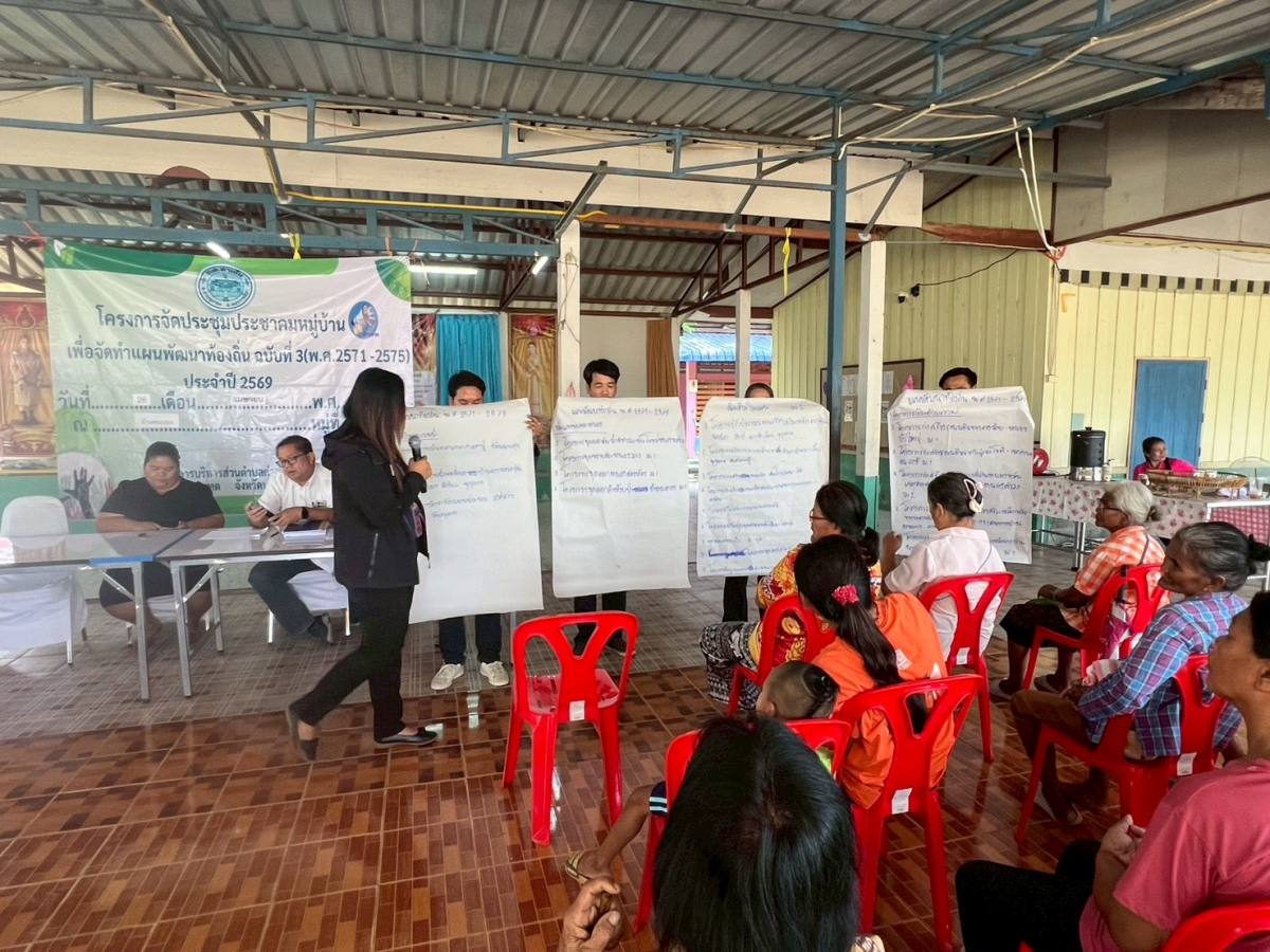 โครงการประชุมประชาคมหมู่บ้าน เพื่อจัดทำแผนพัฒนาท้องถิ่น ฉบับที่ 3 (พ.ศ.2571-2575) ประจำปี 2569 หมู่ 1 บ้านหนองบง